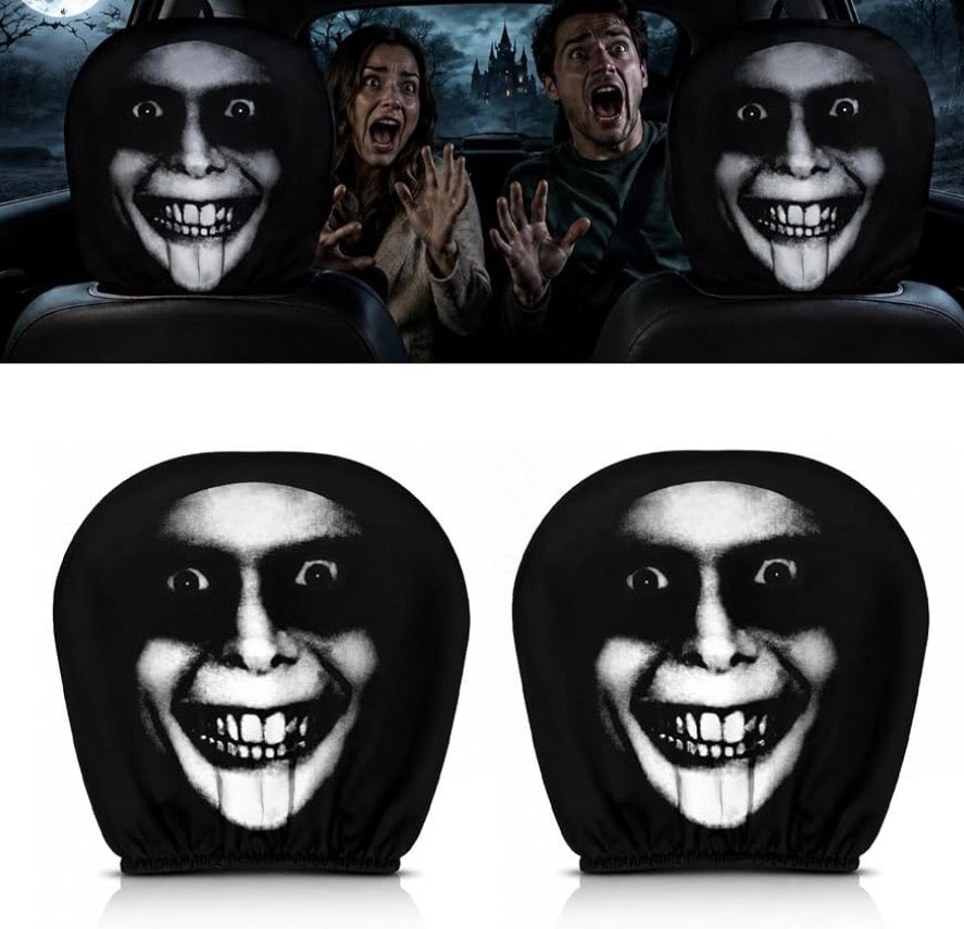 Scary Headrest Covers for Cars