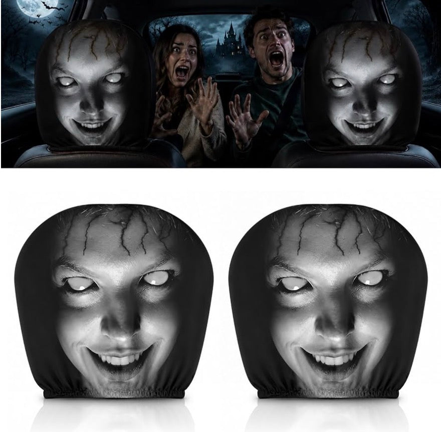 Scary Headrest Covers for Cars